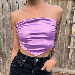 Itty Bitty Strapless Purple Crop 💜